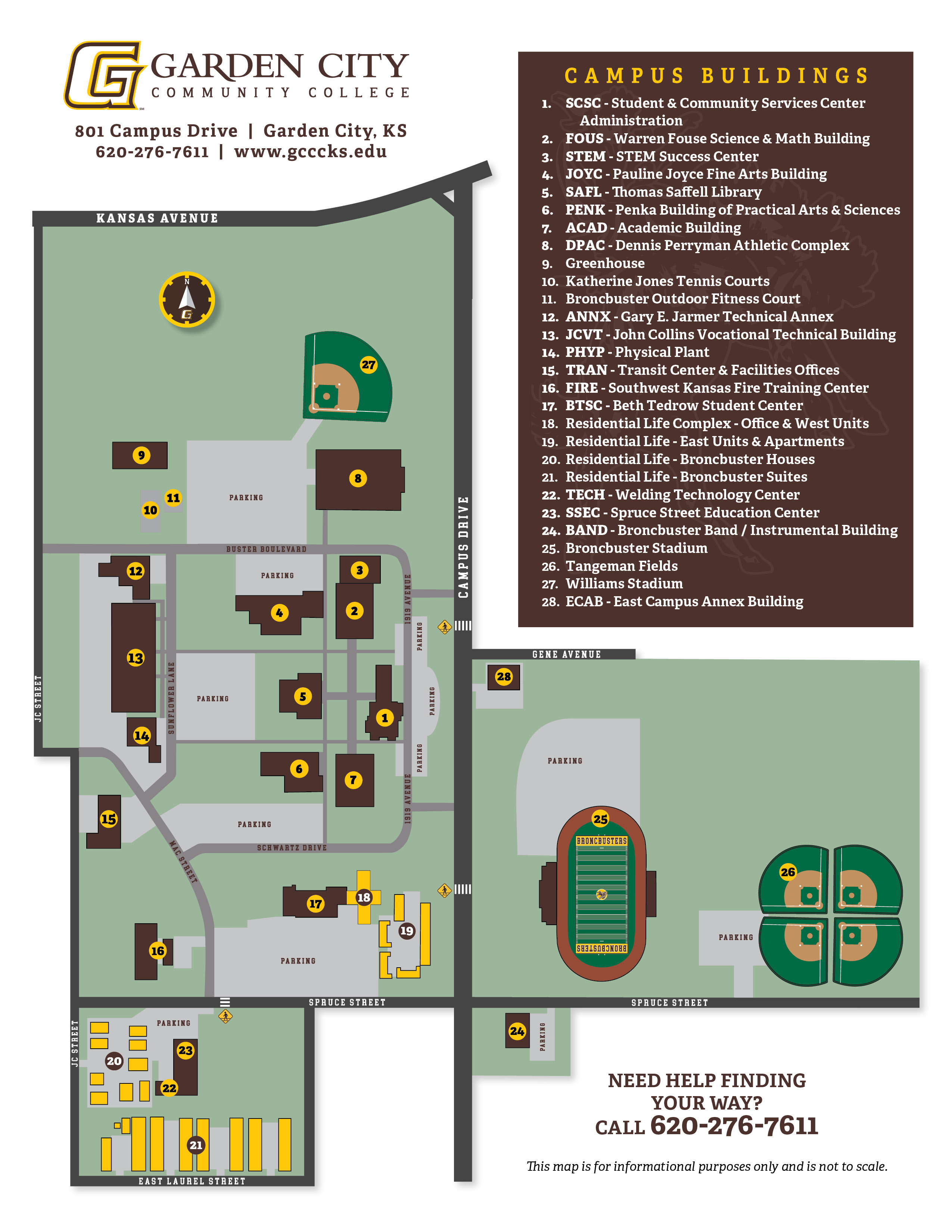 Map of the GCCC Campus