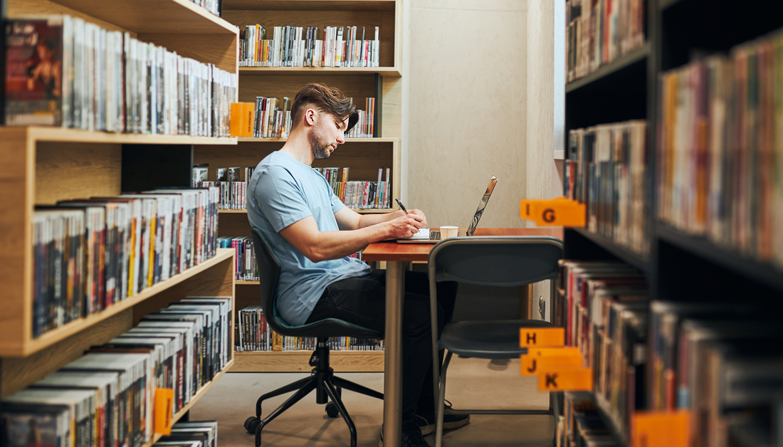 person studying