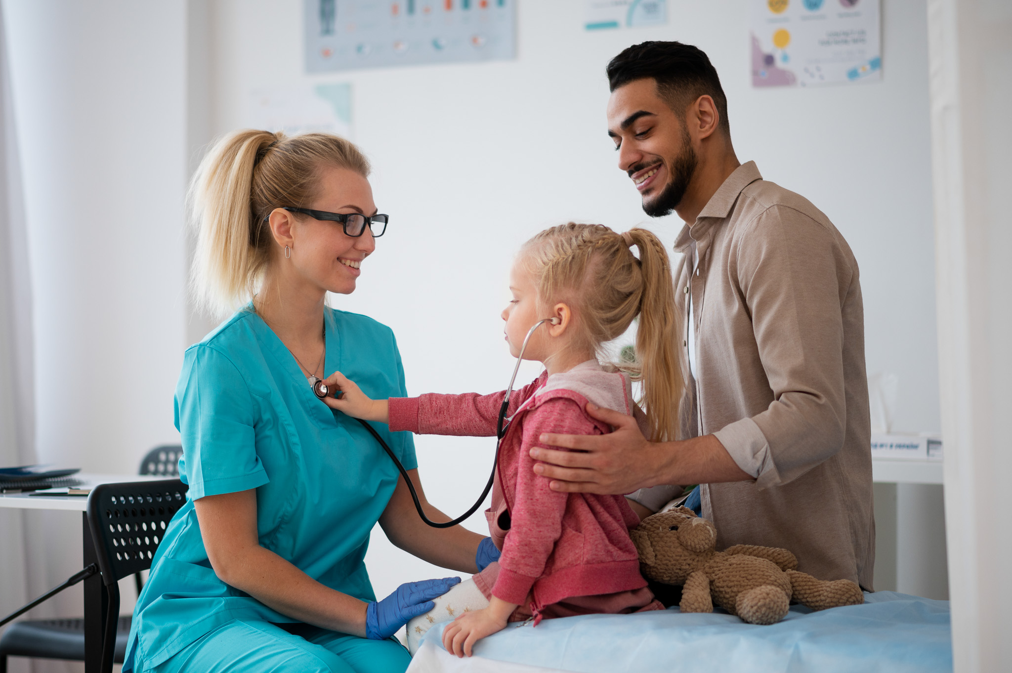 medical aide assisting patient.