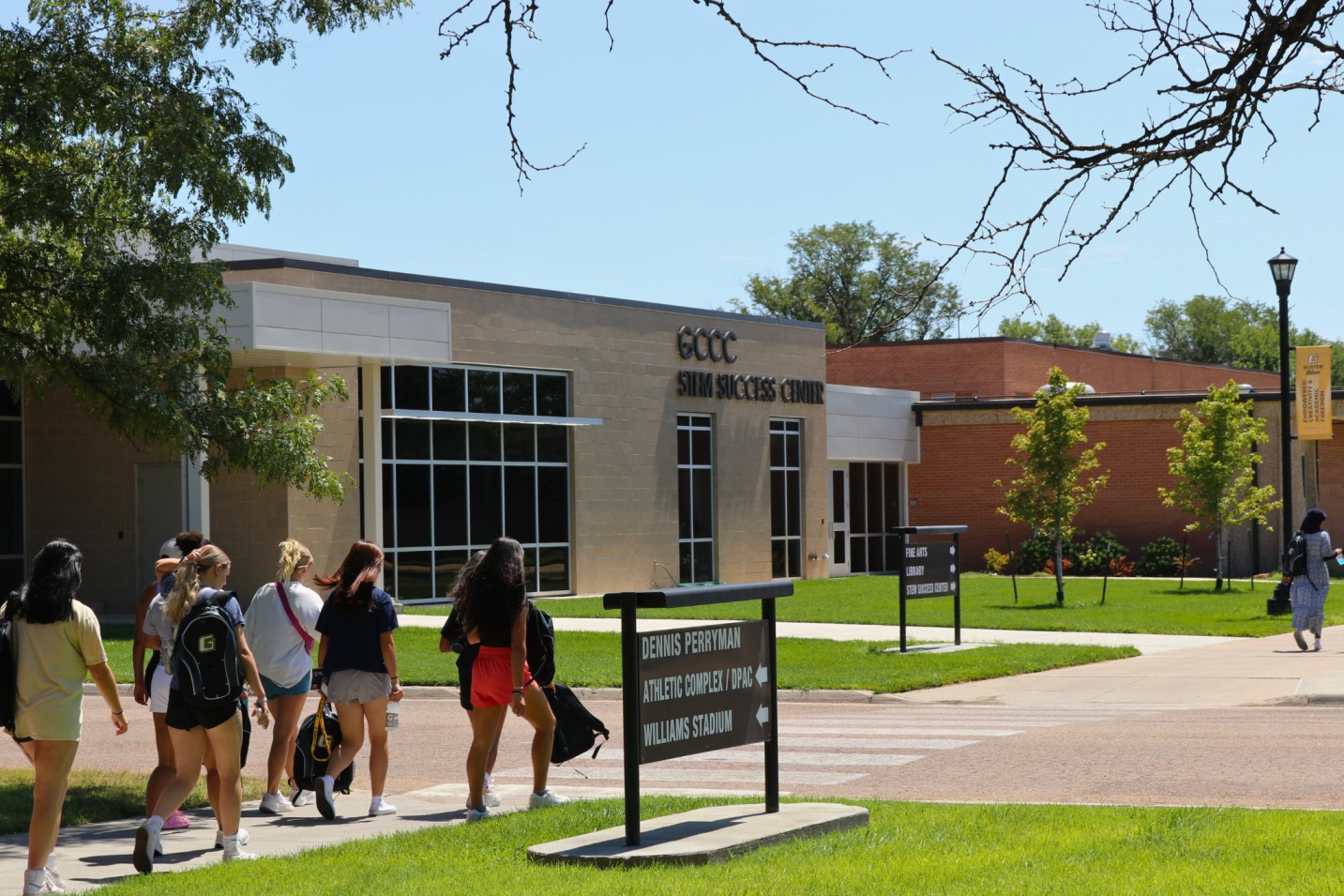 students walking together on campus